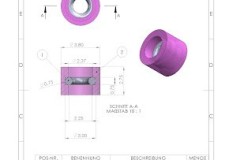 tube connector, diameter 3,8mm, height 2,75